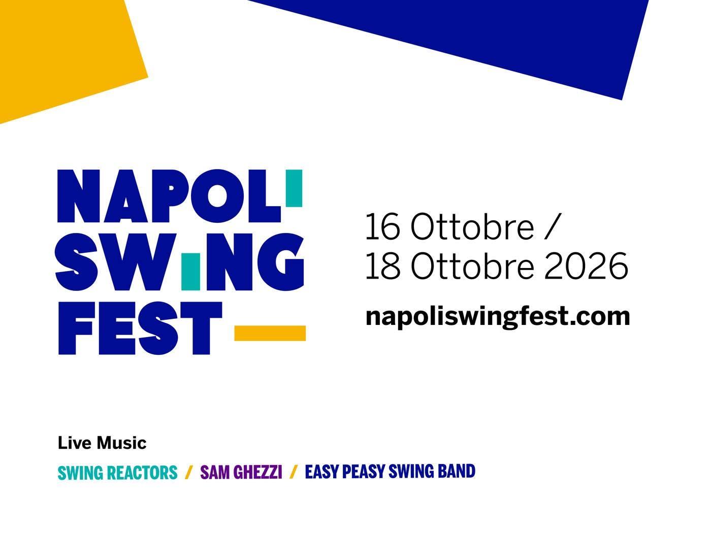 Locandina del Napoli Swing Fest, 16-18 ottobre 2026